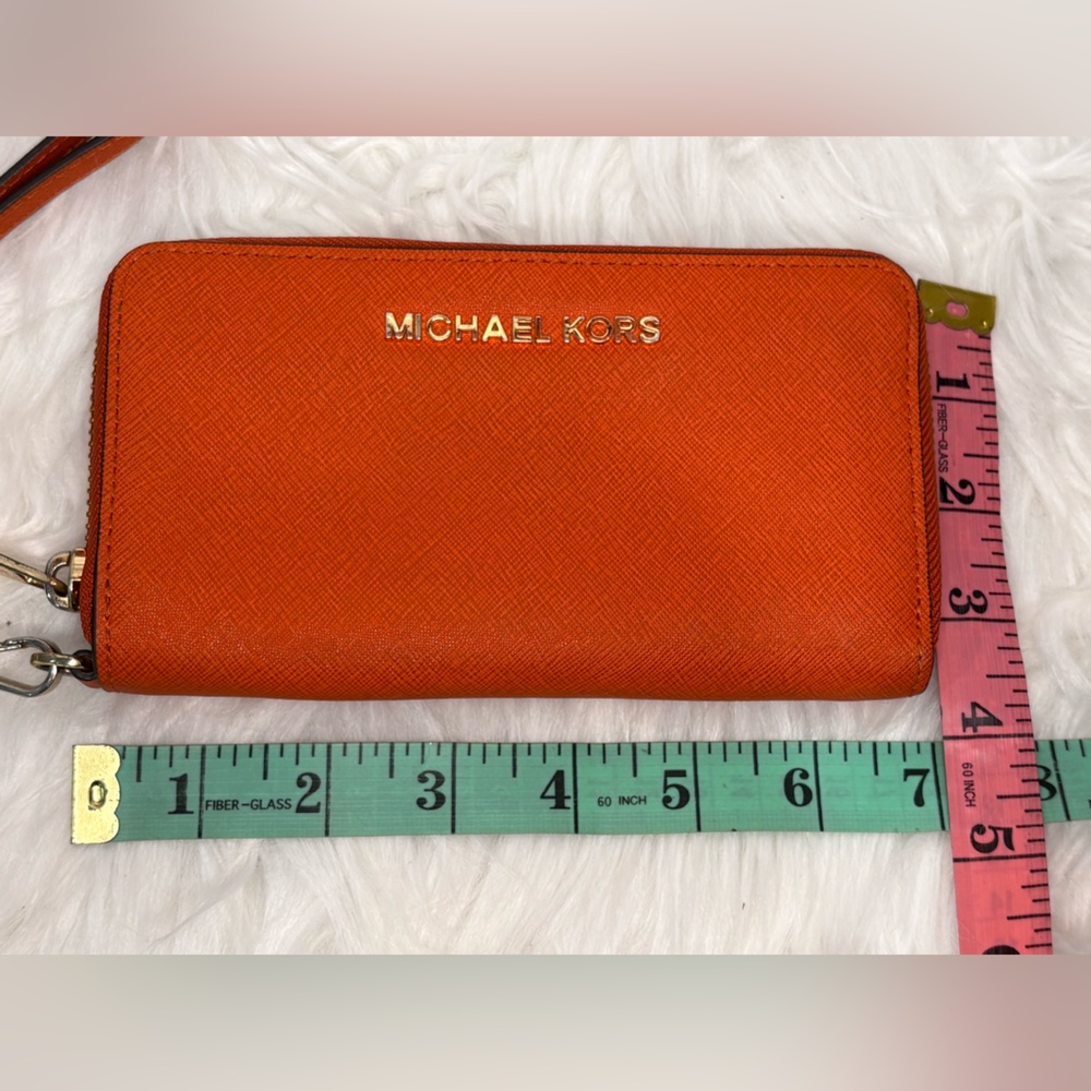 Michael Kors Bold Orange Charlotte Tote And Wallet - Picture 10 of 16